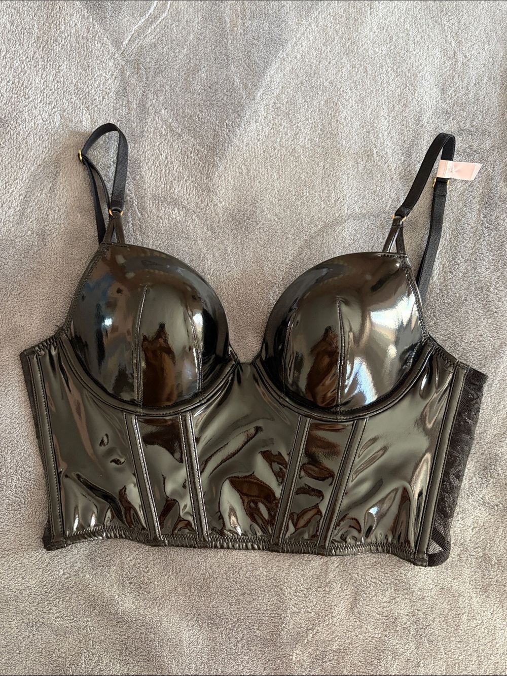 Victoria’s Secret vinyl push up bustier top